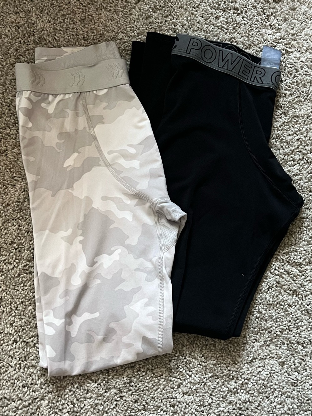 Target Kids Leggings Set - Black and Light Gray Camo